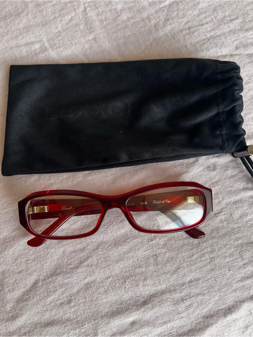 Lexxola Alba Women's Red Rectangular Glasses